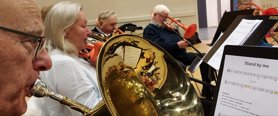 billede af mennesker der spiller i et orkester Kombarmædo - Kombarmævidere - Kombarallesammen